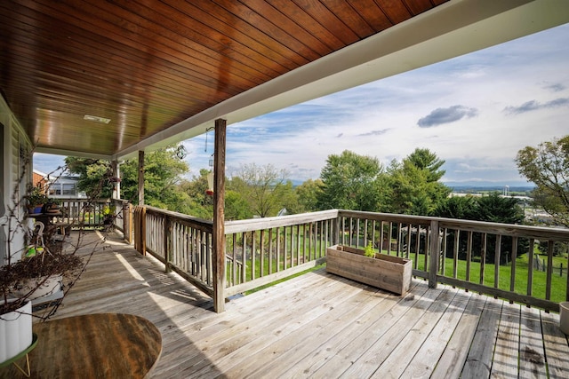 view of wooden terrace