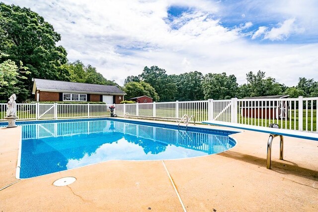 view of pool with a patio