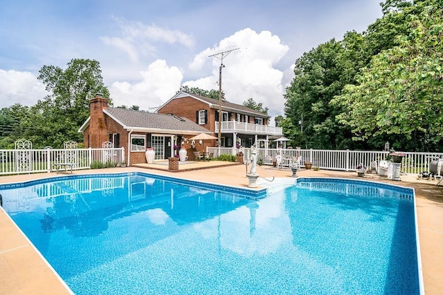 view of pool with a patio