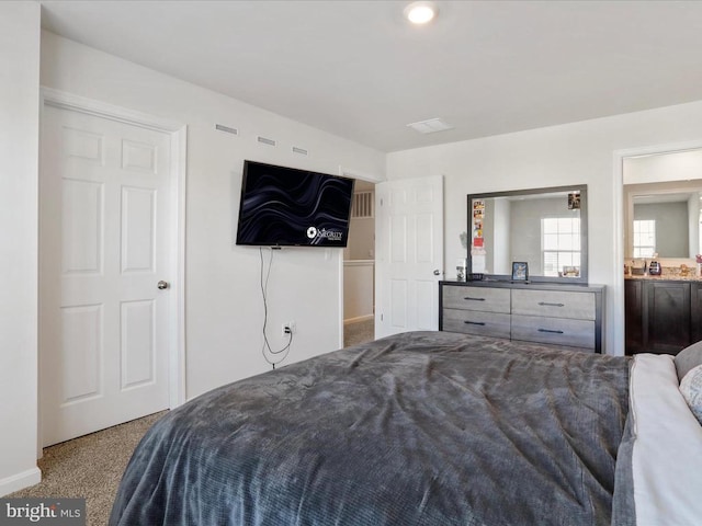 view of carpeted bedroom