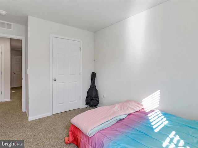 bedroom with carpet