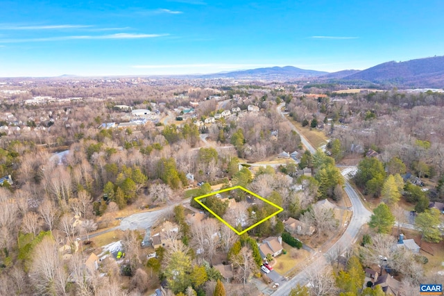 aerial view featuring a mountain view