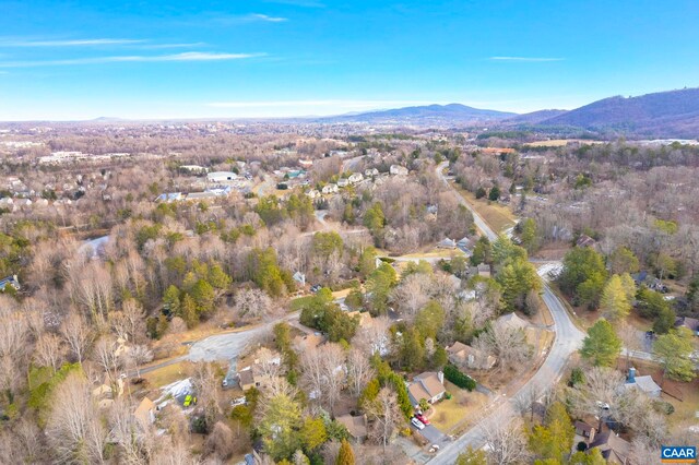 aerial view featuring a mountain view