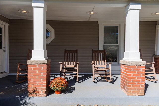 view of patio with covered porch