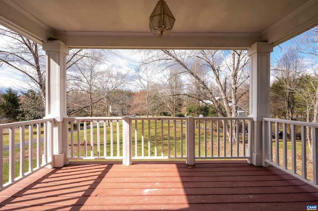 view of wooden terrace