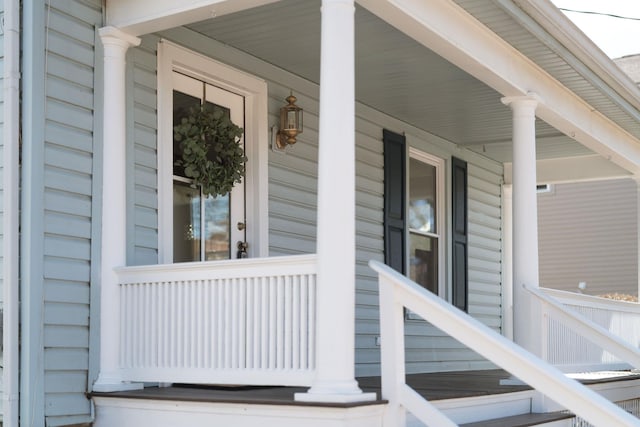 property entrance with a porch