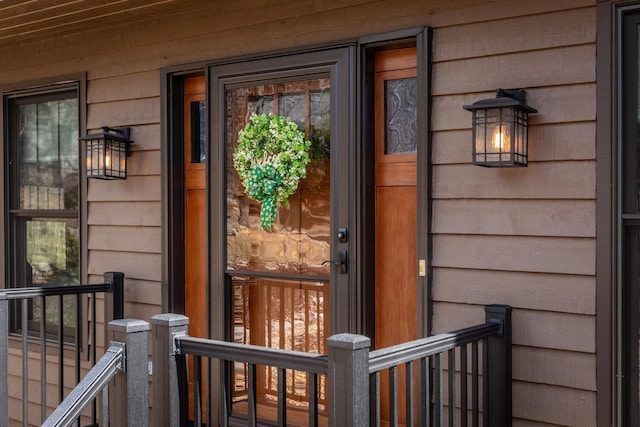 view of doorway to property