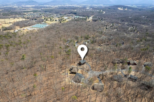 drone / aerial view with a mountain view