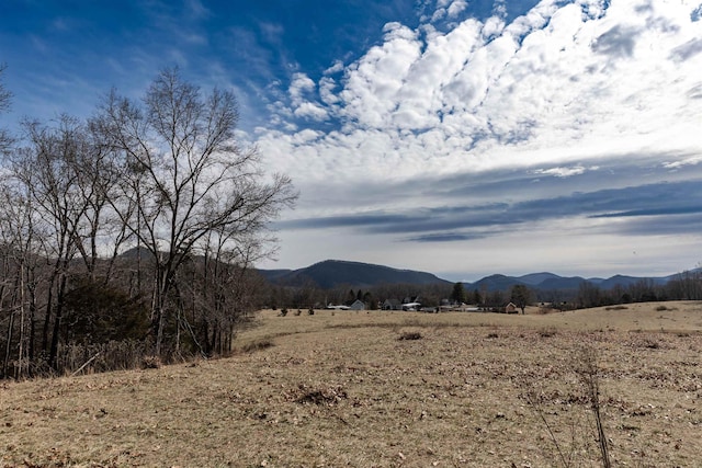 property view of mountains with a rural view