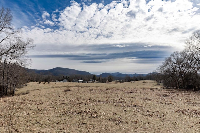 view of mountain feature featuring a rural view