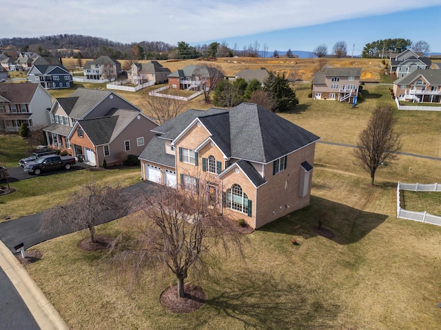 drone / aerial view featuring a residential view