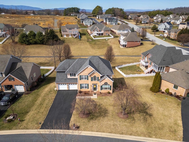 birds eye view of property featuring a residential view