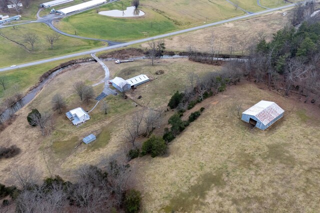 bird's eye view with a rural view