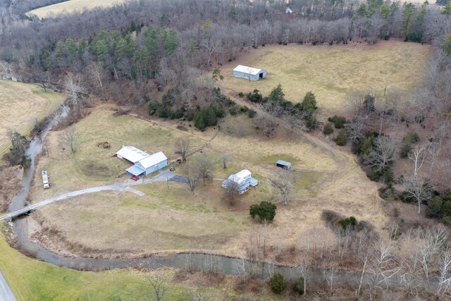 bird's eye view featuring a rural view