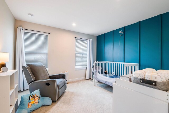 view of carpeted bedroom