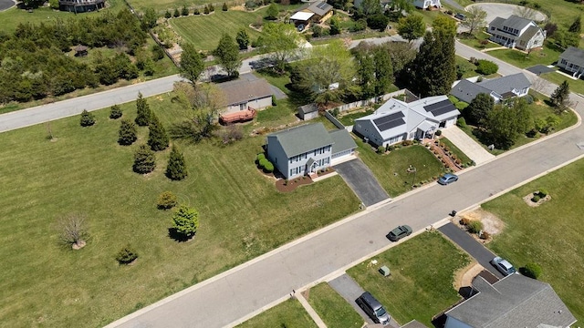 bird's eye view with a residential view