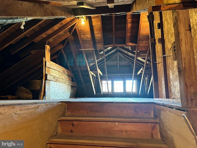 view of attic