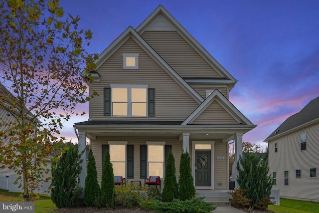 front of property featuring a porch