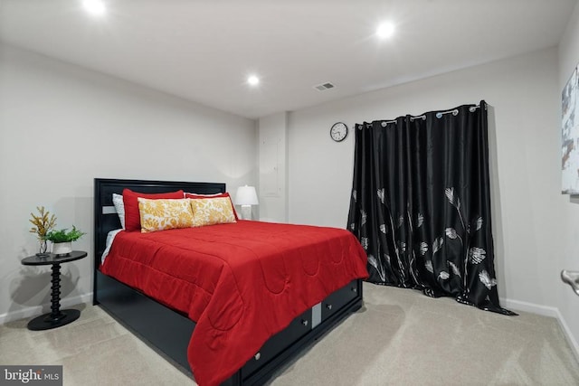 view of carpeted bedroom