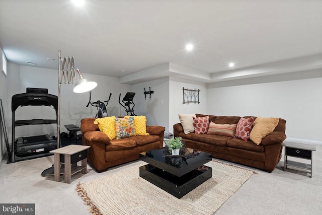 view of carpeted living room