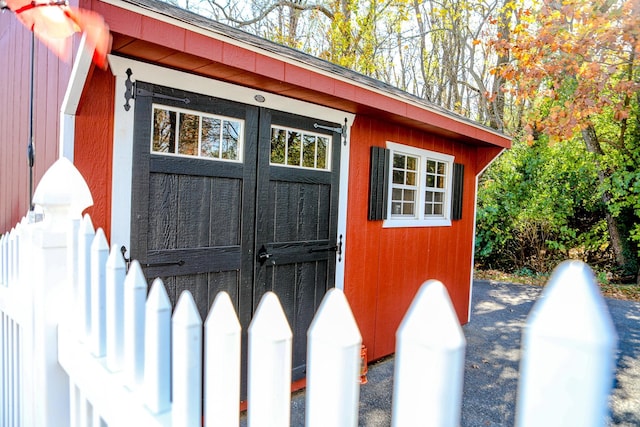 view of shed