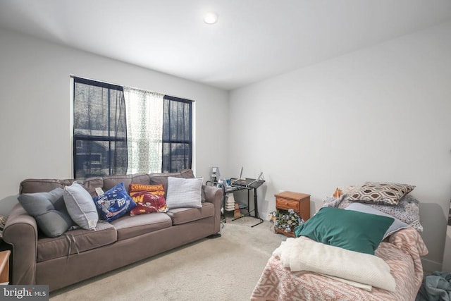 view of carpeted living room