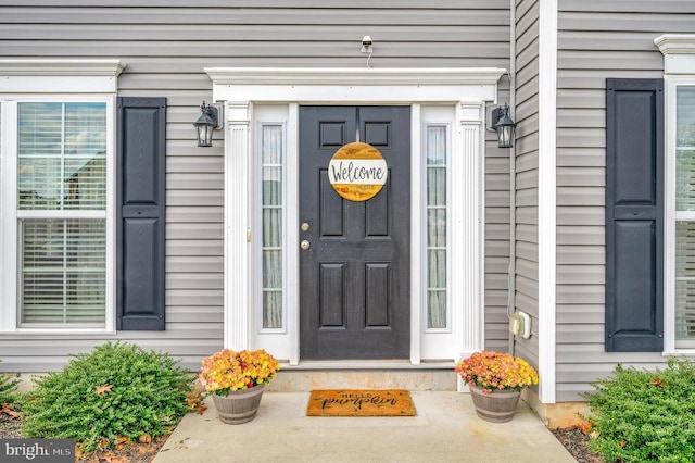 view of doorway to property