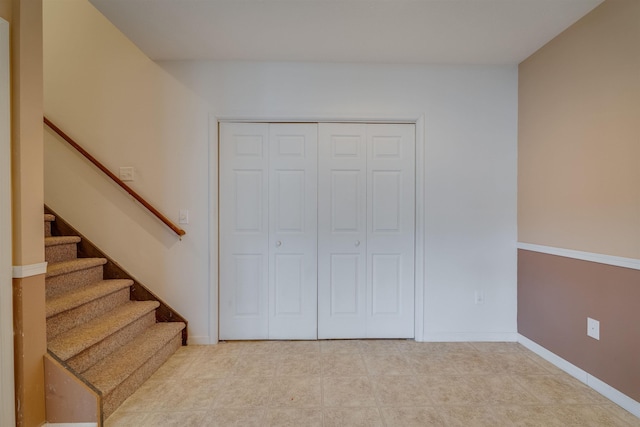 interior space with a closet