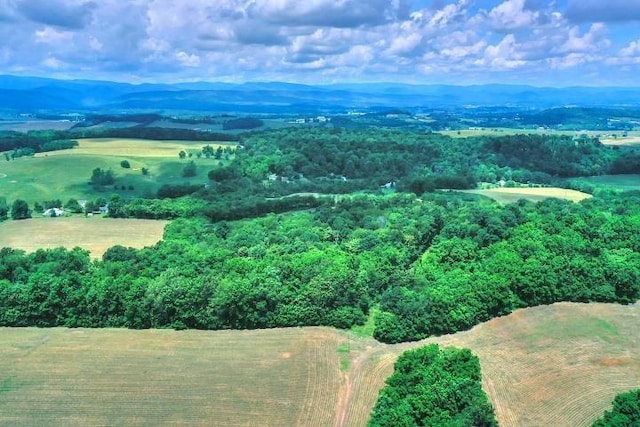 drone / aerial view with a mountain view