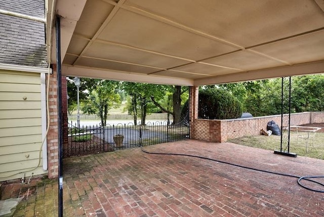 view of patio / terrace with fence