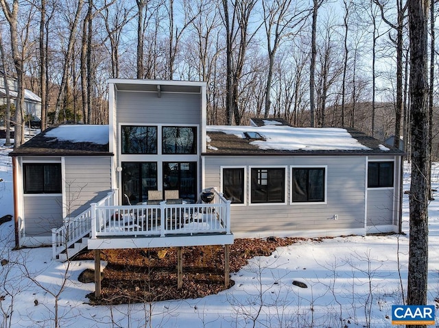 exterior space with a wooden deck