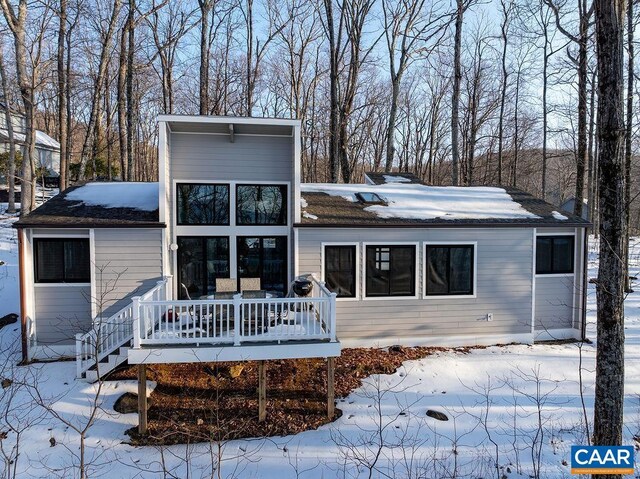 exterior space with a wooden deck