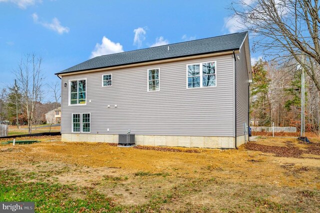 view of home's exterior featuring central AC