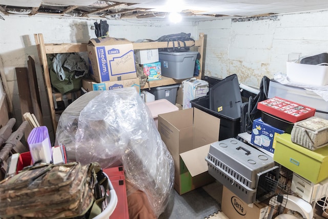 view of storage room