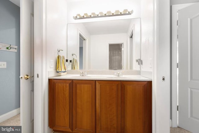 bathroom with vanity