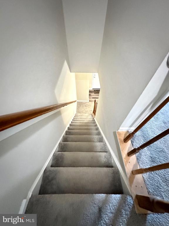 stairs featuring wood-type flooring