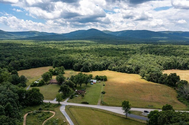 aerial view featuring a mountain view