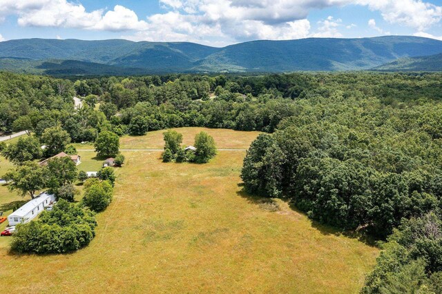 bird's eye view with a mountain view