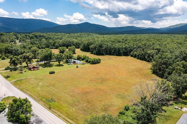 bird's eye view featuring a mountain view