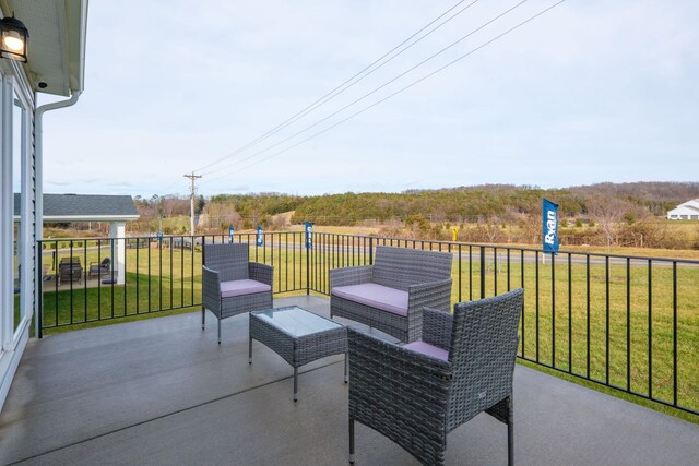 view of patio with an outdoor living space