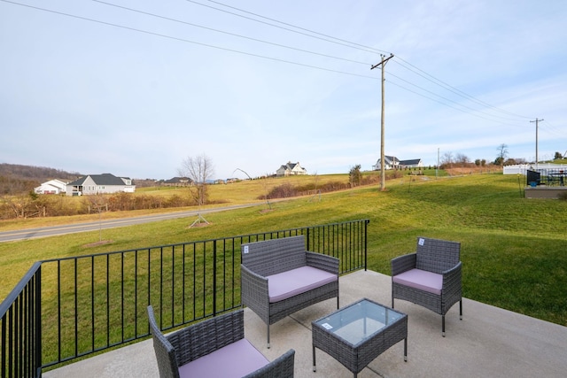 view of patio / terrace with an outdoor living space