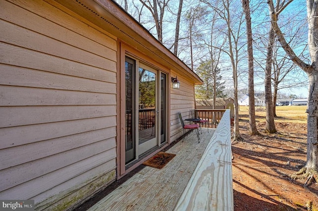 view of wooden terrace