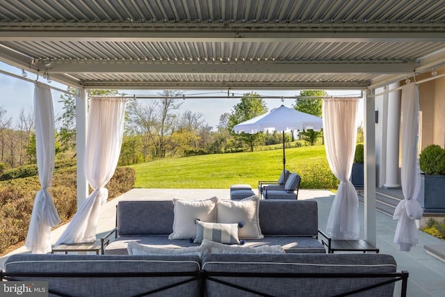 view of patio / terrace featuring outdoor lounge area