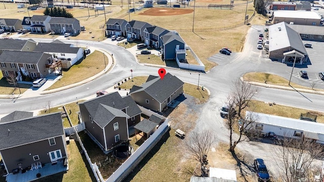 bird's eye view with a residential view