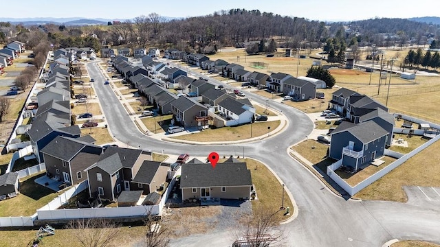 bird's eye view with a residential view