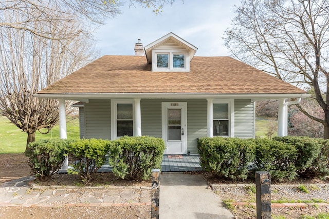 bungalow-style home featuring a porch