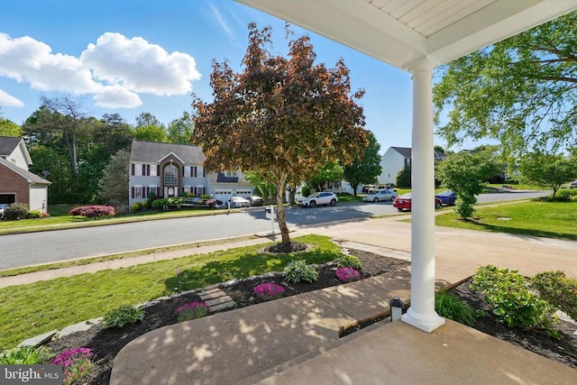 exterior space with a porch