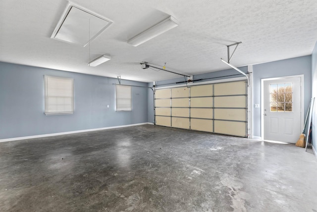 garage with baseboards