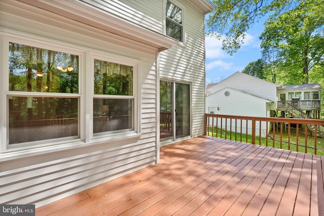 view of wooden deck