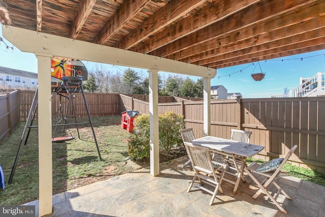 view of patio / terrace with a playground